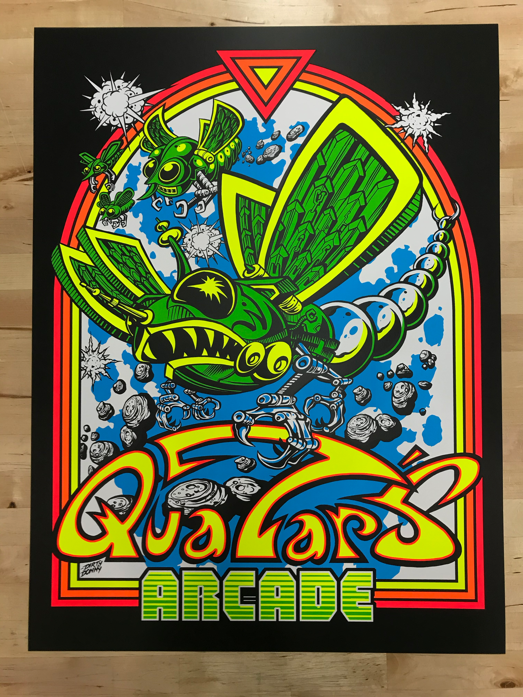 Screenprinted 5-Colour Black Light Poster by Dirty Donny - 18